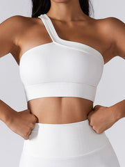 Live In Rib One Shoulder Sports Bra