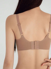 Wide Straps Solid Wireless Bra