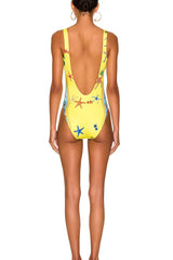 Tresor De La Mer Printed Scoop Neck High-Cut One-Piece Swimsuit