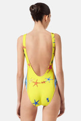 Tresor De La Mer Printed Scoop Neck High-Cut One-Piece Swimsuit