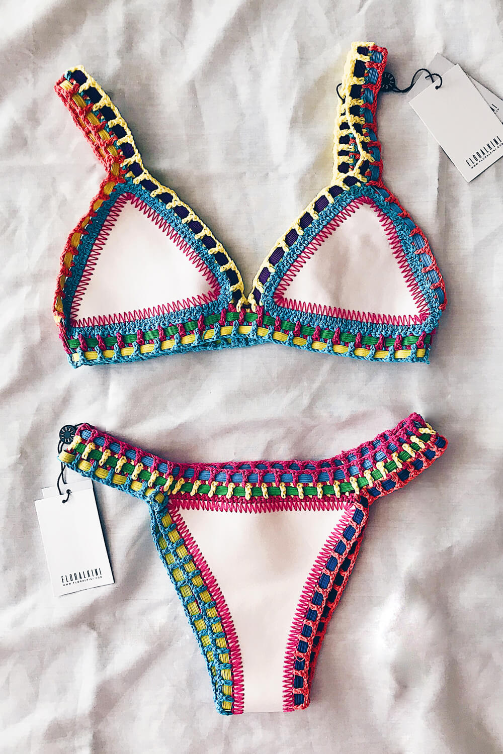 Handmade Crochet Reversible Triangle Bikini Top